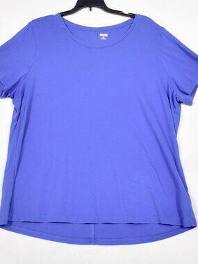 Duluth Trading Women's Cotton Short Sleeve Tee Shirt Blue Size XL